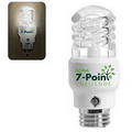 CFL Bulb Shaped Night Light w/ White LED Light